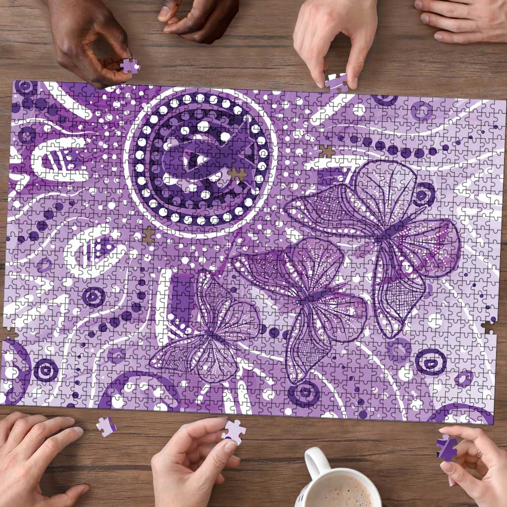 Australia Epilepsy Awareness Indigenous Puzzle Butterfly Aboriginal Art - Aussie Hoodie
