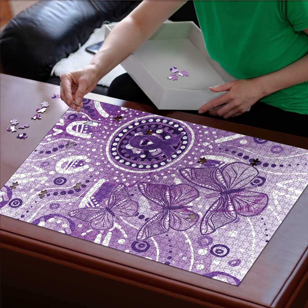 Australia Epilepsy Awareness Indigenous Puzzle Butterfly Aboriginal Art - Aussie Hoodie