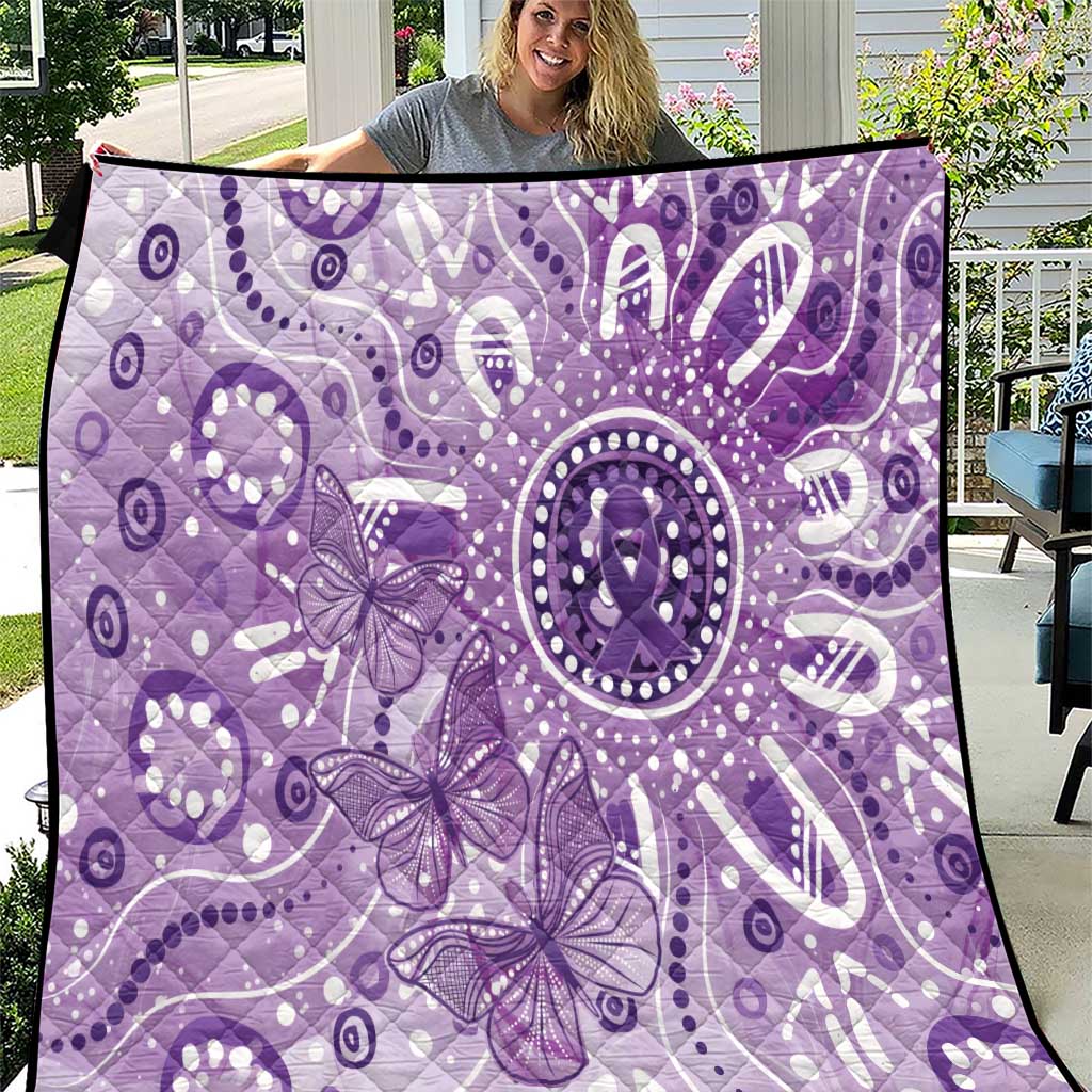 Australia Epilepsy Awareness Indigenous Quilt Butterfly Aboriginal Art - Aussie Hoodie