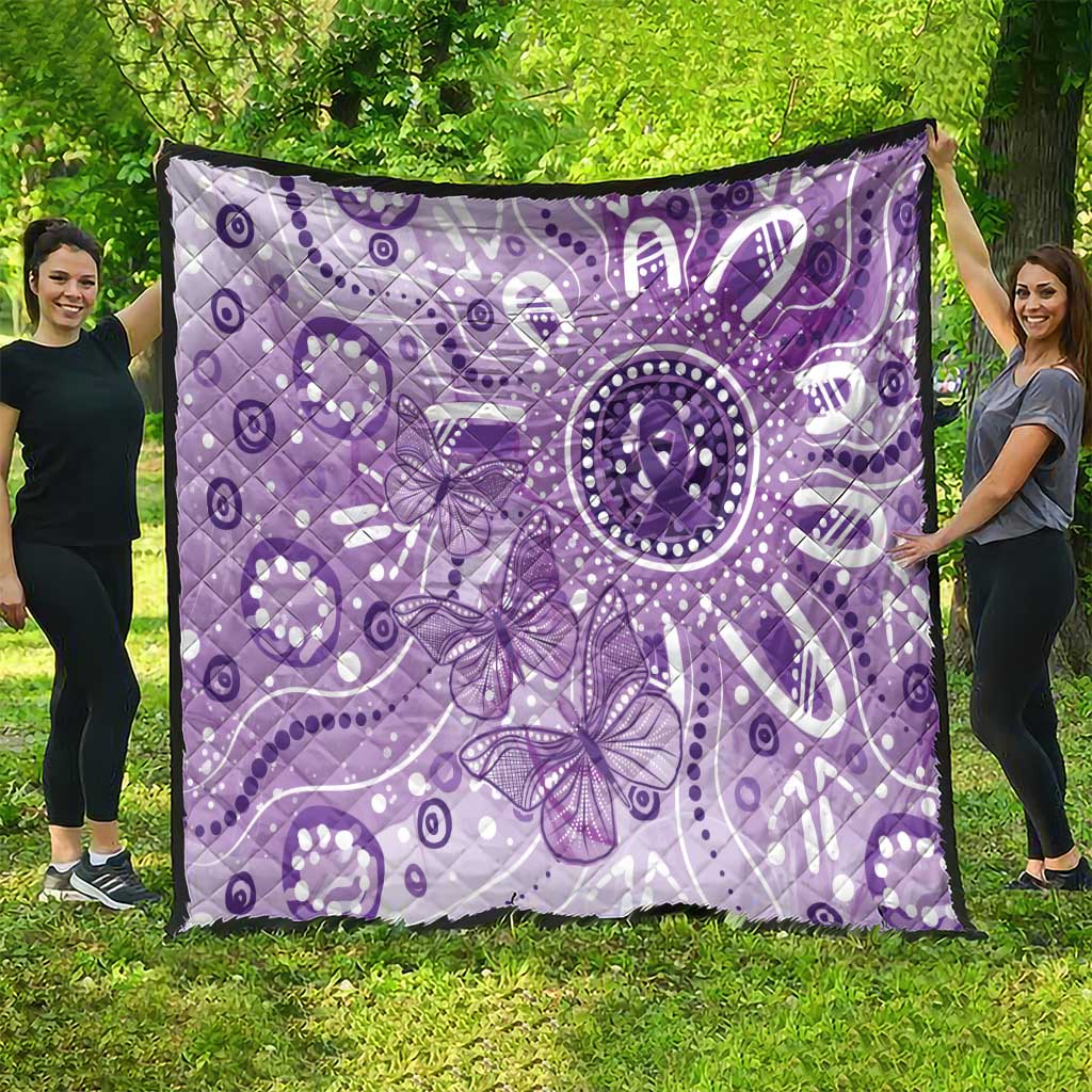 Australia Epilepsy Awareness Indigenous Quilt Butterfly Aboriginal Art - Aussie Hoodie