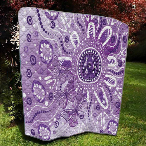 Australia Epilepsy Awareness Indigenous Quilt Butterfly Aboriginal Art - Aussie Hoodie