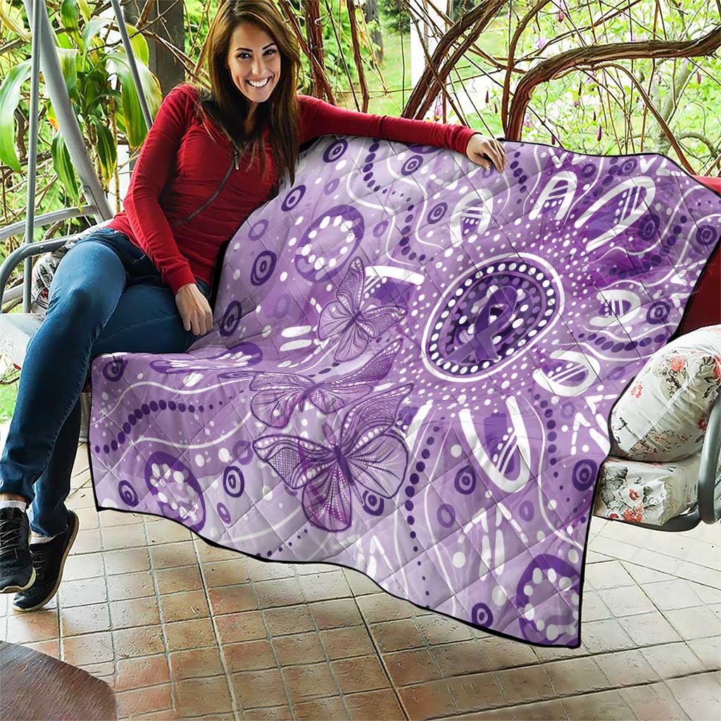 Australia Epilepsy Awareness Indigenous Quilt Butterfly Aboriginal Art - Aussie Hoodie