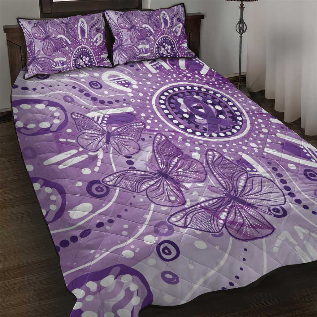 Australia Epilepsy Awareness Indigenous Quilt Bed Set Butterfly Aboriginal Art - Aussie Hoodie