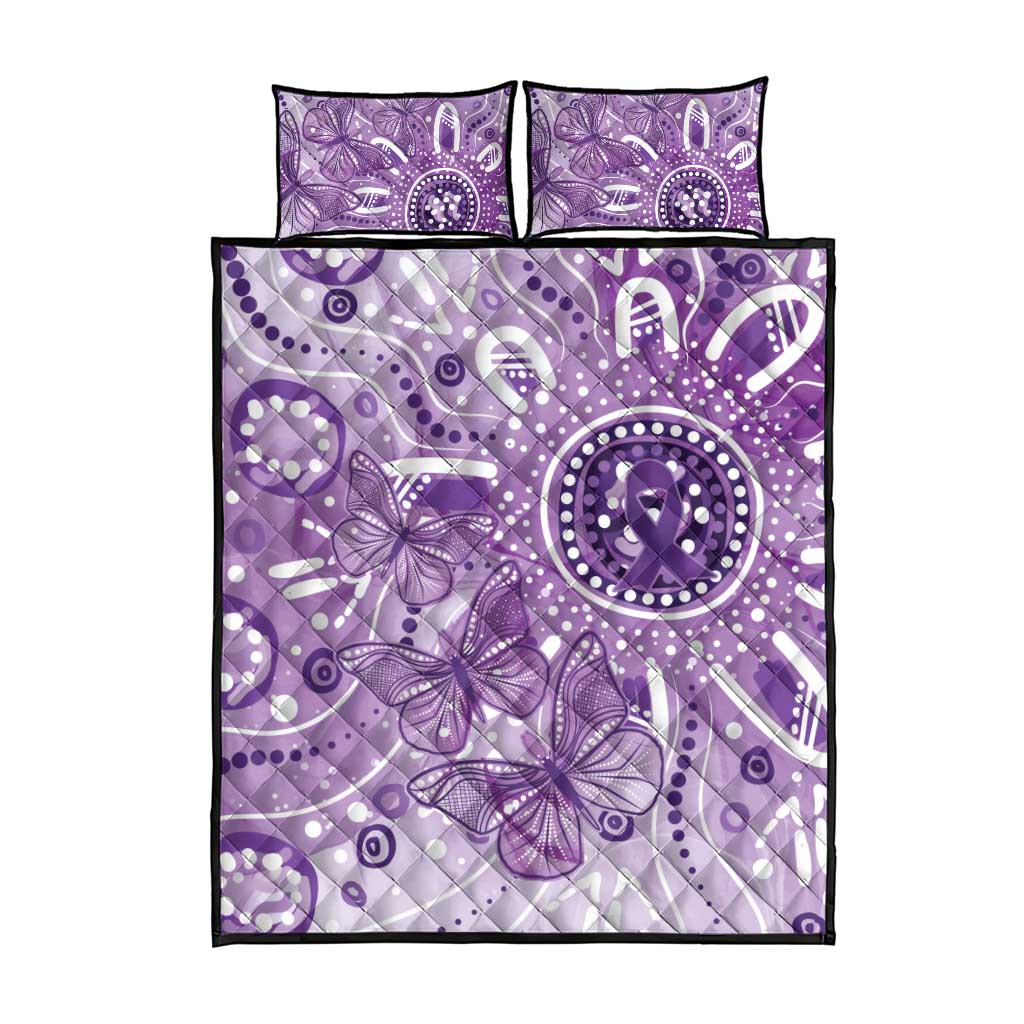 Australia Epilepsy Awareness Indigenous Quilt Bed Set Butterfly Aboriginal Art - Aussie Hoodie