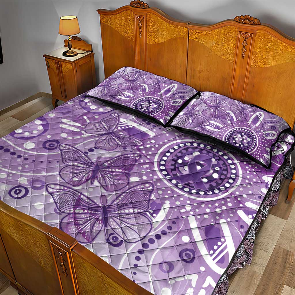 Australia Epilepsy Awareness Indigenous Quilt Bed Set Butterfly Aboriginal Art - Aussie Hoodie