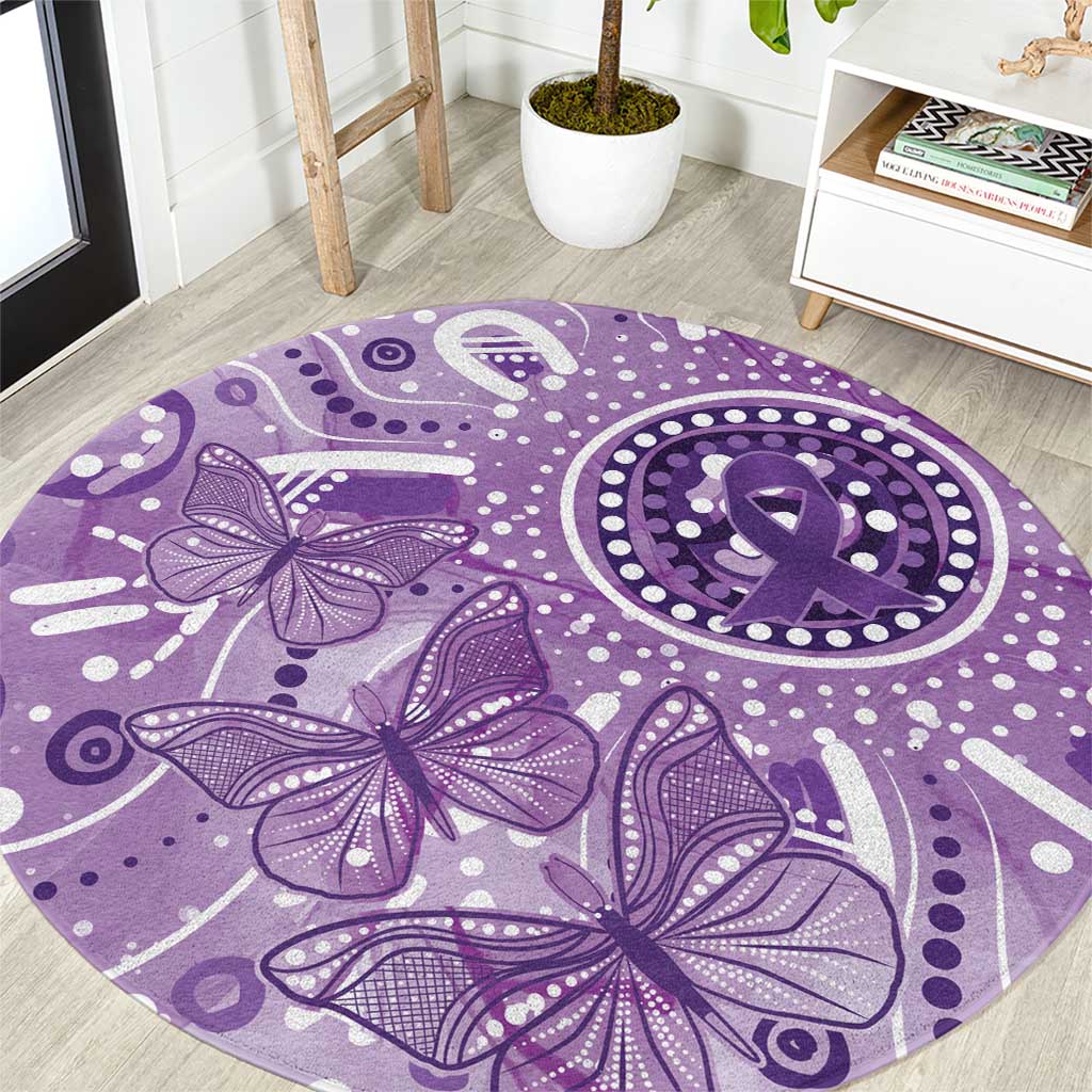 Australia Epilepsy Awareness Indigenous Round Carpet Butterfly Aboriginal Art - Aussie Hoodie