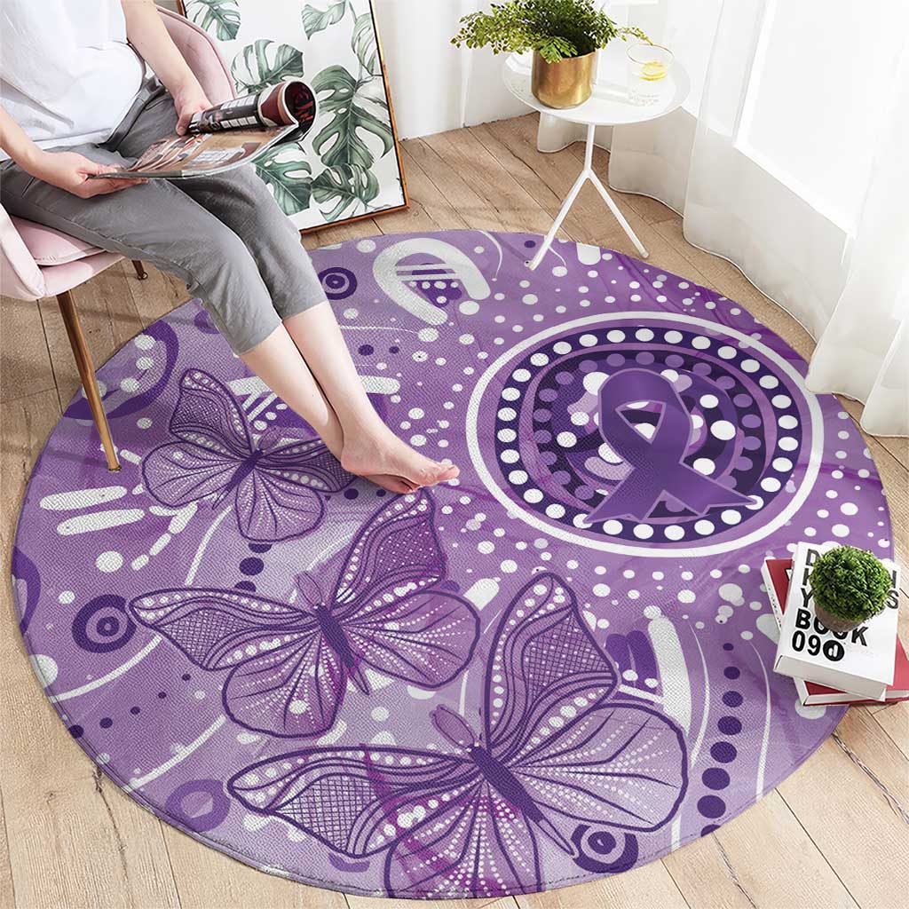 Australia Epilepsy Awareness Indigenous Round Carpet Butterfly Aboriginal Art - Aussie Hoodie