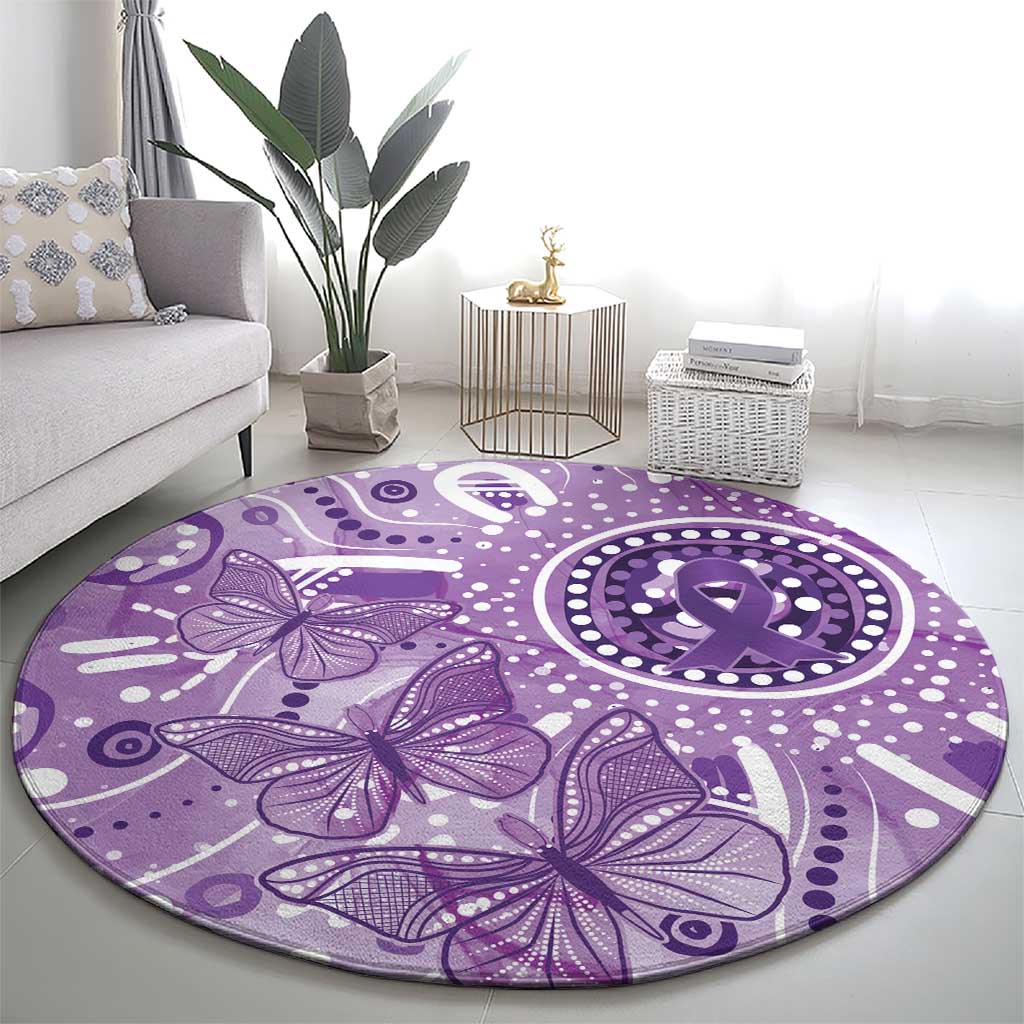 Australia Epilepsy Awareness Indigenous Round Carpet Butterfly Aboriginal Art - Aussie Hoodie