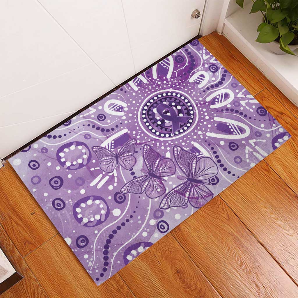 Australia Epilepsy Awareness Indigenous Rubber Doormat Butterfly Aboriginal Art - Aussie Hoodie