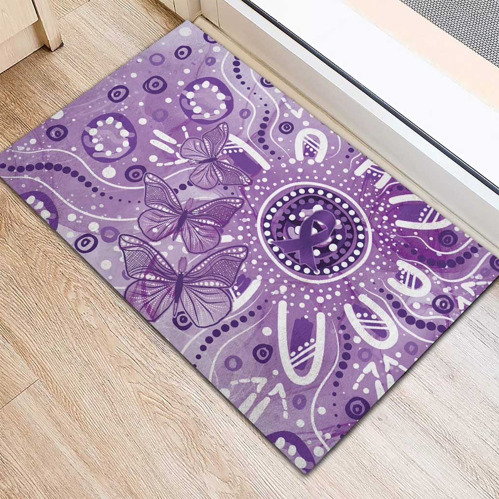 Australia Epilepsy Awareness Indigenous Rubber Doormat Butterfly Aboriginal Art - Aussie Hoodie