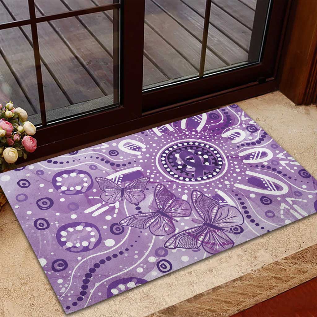 Australia Epilepsy Awareness Indigenous Rubber Doormat Butterfly Aboriginal Art - Aussie Hoodie