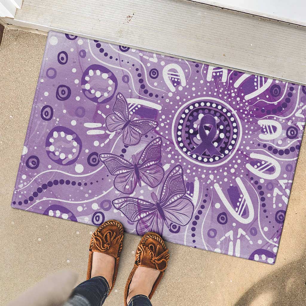 Australia Epilepsy Awareness Indigenous Rubber Doormat Butterfly Aboriginal Art - Aussie Hoodie