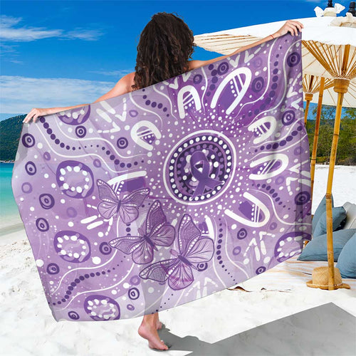Australia Epilepsy Awareness Indigenous Sarong Butterfly Aboriginal Art - Aussie Hoodie