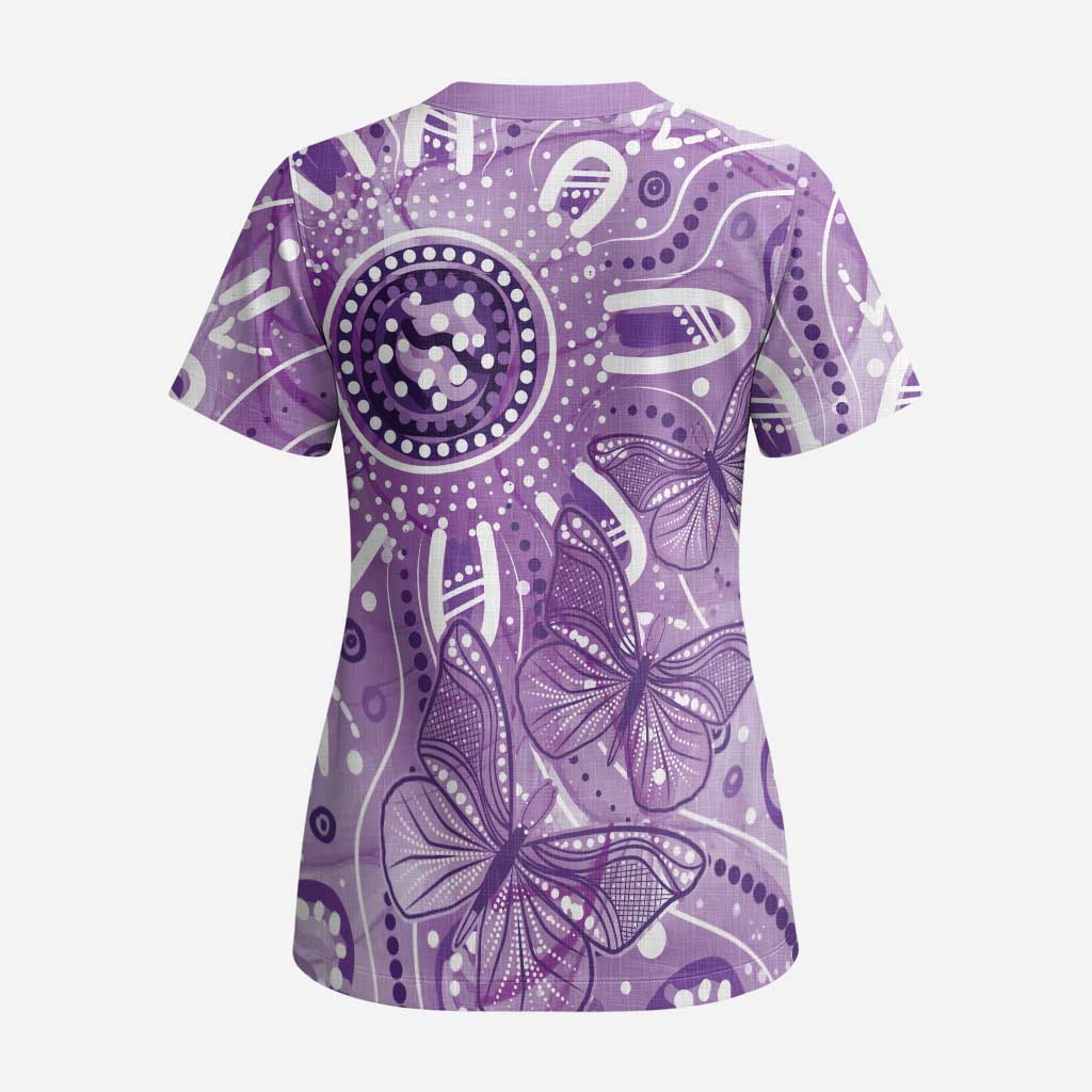 Australia Epilepsy Awareness Indigenous Scrub Top Butterfly Aboriginal Art - Aussie Hoodie