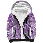 Australia Epilepsy Awareness Indigenous Sherpa Hoodie Butterfly Aboriginal Art - Aussie Hoodie