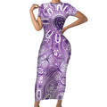 Australia Epilepsy Awareness Indigenous Short Sleeve Bodycon Dress Butterfly Aboriginal Art - Aussie Hoodie