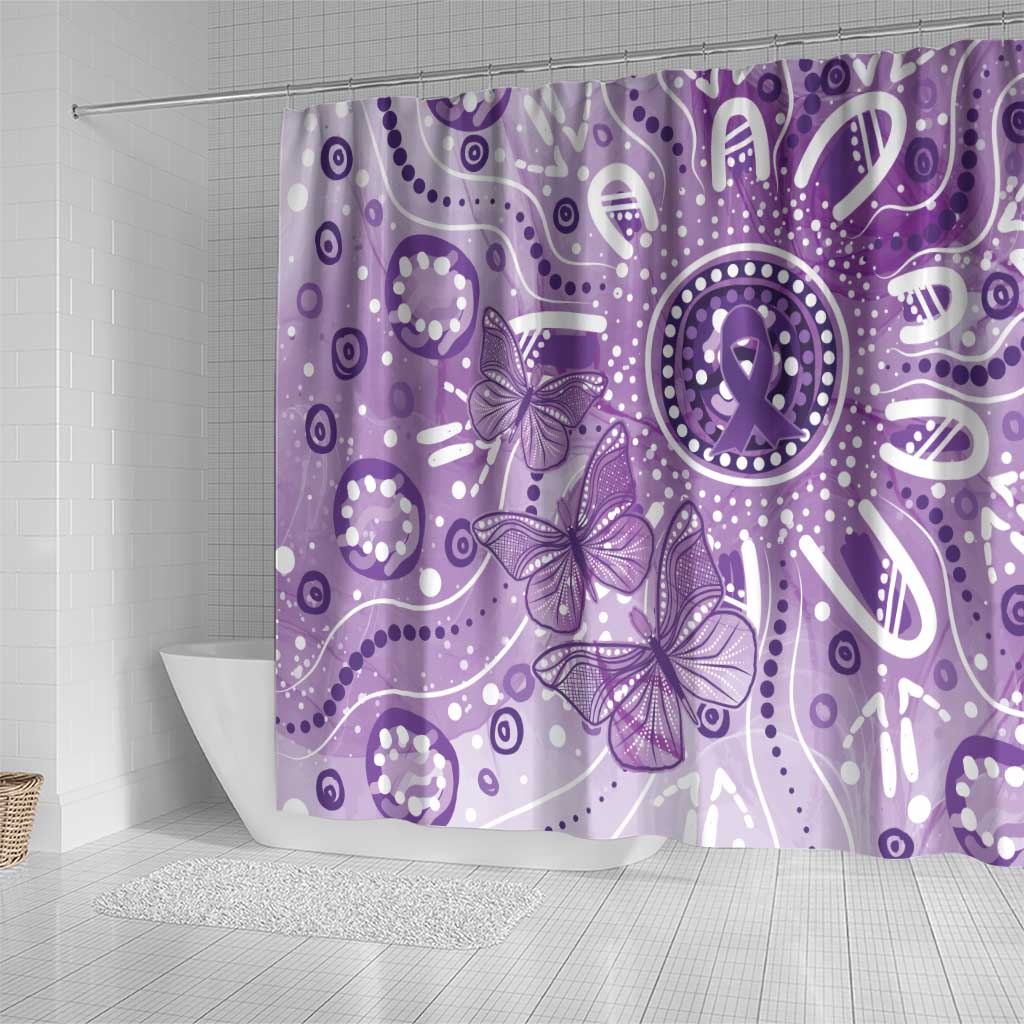 Australia Epilepsy Awareness Indigenous Shower Curtain Butterfly Aboriginal Art - Aussie Hoodie