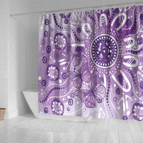 Australia Epilepsy Awareness Indigenous Shower Curtain Butterfly Aboriginal Art - Aussie Hoodie