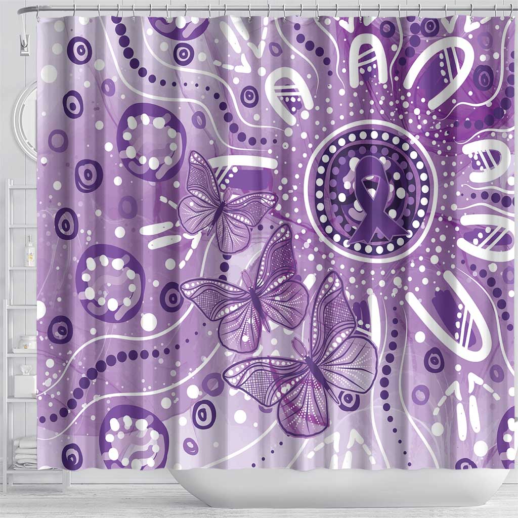 Australia Epilepsy Awareness Indigenous Shower Curtain Butterfly Aboriginal Art - Aussie Hoodie