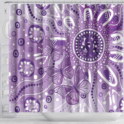 Australia Epilepsy Awareness Indigenous Shower Curtain Butterfly Aboriginal Art - Aussie Hoodie