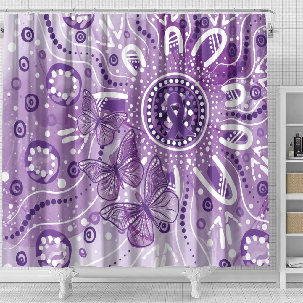 Australia Epilepsy Awareness Indigenous Shower Curtain Butterfly Aboriginal Art - Aussie Hoodie