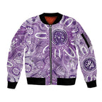 Australia Epilepsy Awareness Indigenous Sleeve Zip Bomber Jacket Butterfly Aboriginal Art - Aussie Hoodie