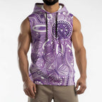 Australia Epilepsy Awareness Indigenous Sleeveless Hoodie Butterfly Aboriginal Art - Aussie Hoodie