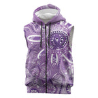 Australia Epilepsy Awareness Indigenous Sleeveless Zip Hoodie Butterfly Aboriginal Art LT7