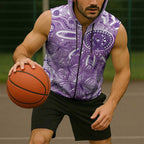 Australia Epilepsy Awareness Indigenous Sleeveless Zip Hoodie Butterfly Aboriginal Art LT7