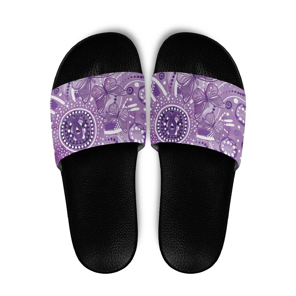 Australia Epilepsy Awareness Indigenous Slide Sandals Butterfly Aboriginal Art - Aussie Hoodie