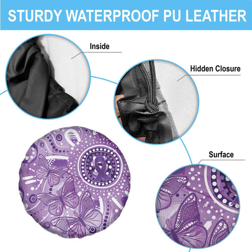 Australia Epilepsy Awareness Indigenous Spare Tire Cover Butterfly Aboriginal Art - Aussie Hoodie