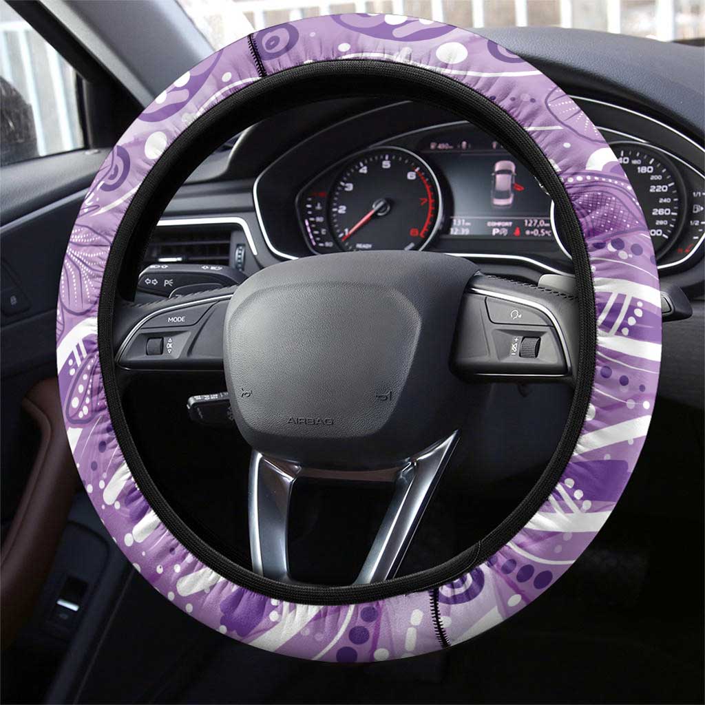Australia Epilepsy Awareness Indigenous Steering Wheel Cover Butterfly Aboriginal Art - Aussie Hoodie
