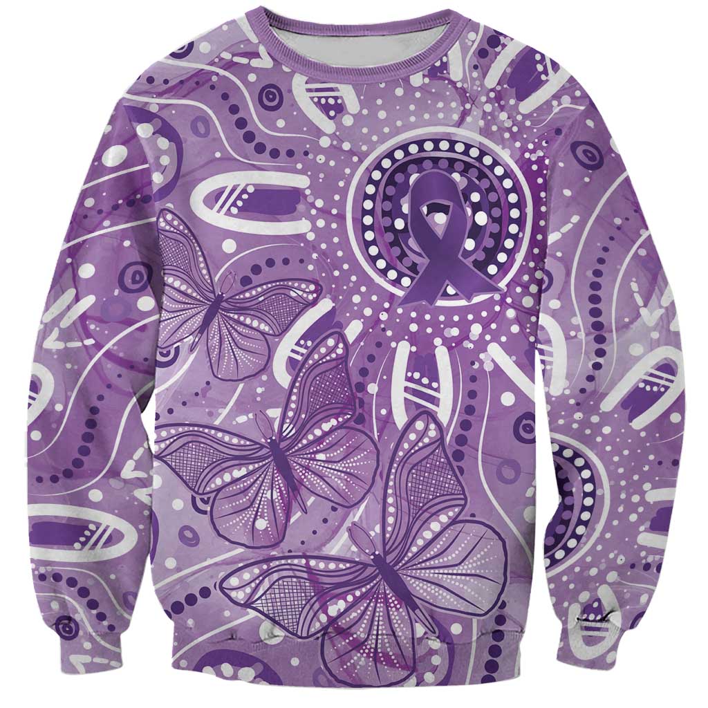 Australia Epilepsy Awareness Indigenous Sweatshirt Butterfly Aboriginal Art - Aussie Hoodie
