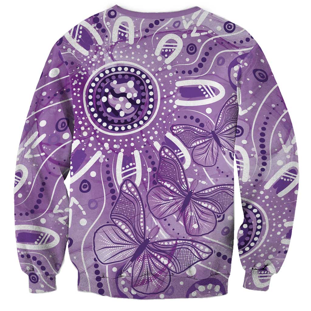Australia Epilepsy Awareness Indigenous Sweatshirt Butterfly Aboriginal Art - Aussie Hoodie