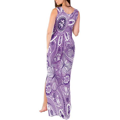 Australia Epilepsy Awareness Indigenous Tank Maxi Dress Butterfly Aboriginal Art - Aussie Hoodie