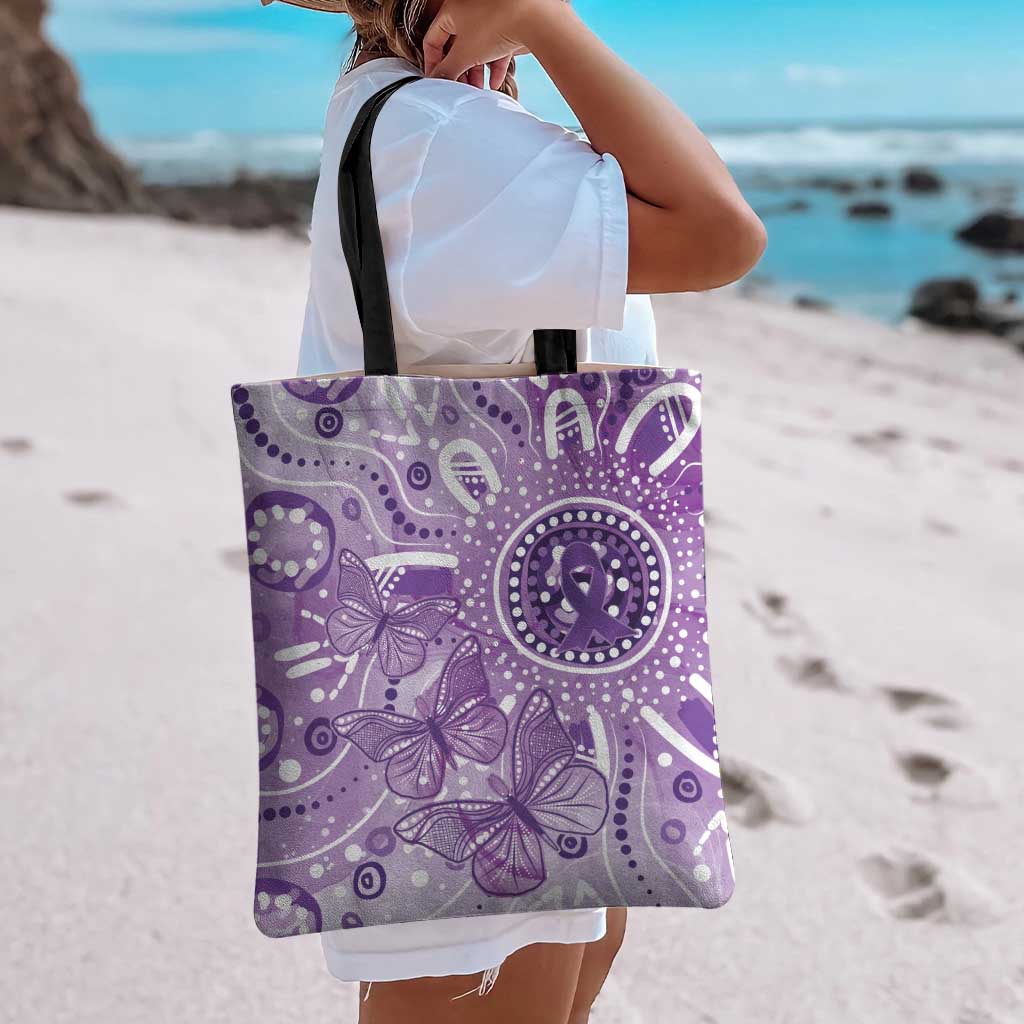 Australia Epilepsy Awareness Indigenous Tote Bag Butterfly Aboriginal Art - Aussie Hoodie