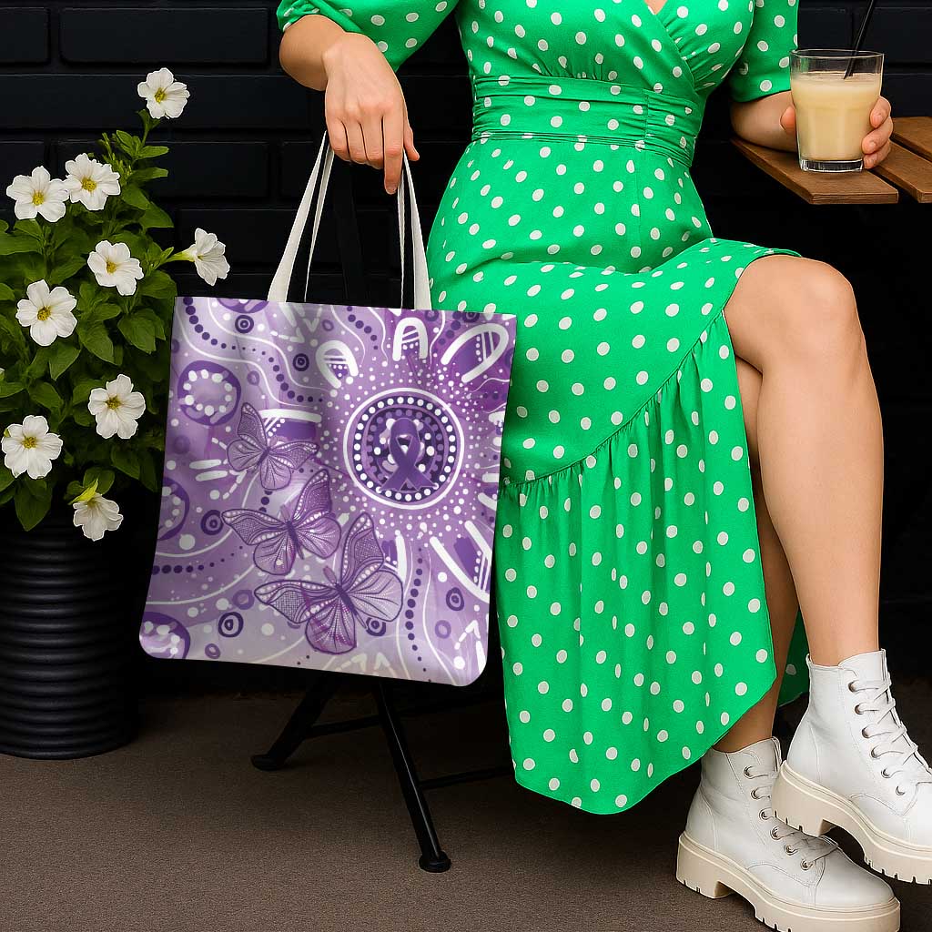 Australia Epilepsy Awareness Indigenous Tote Bag Butterfly Aboriginal Art - Aussie Hoodie