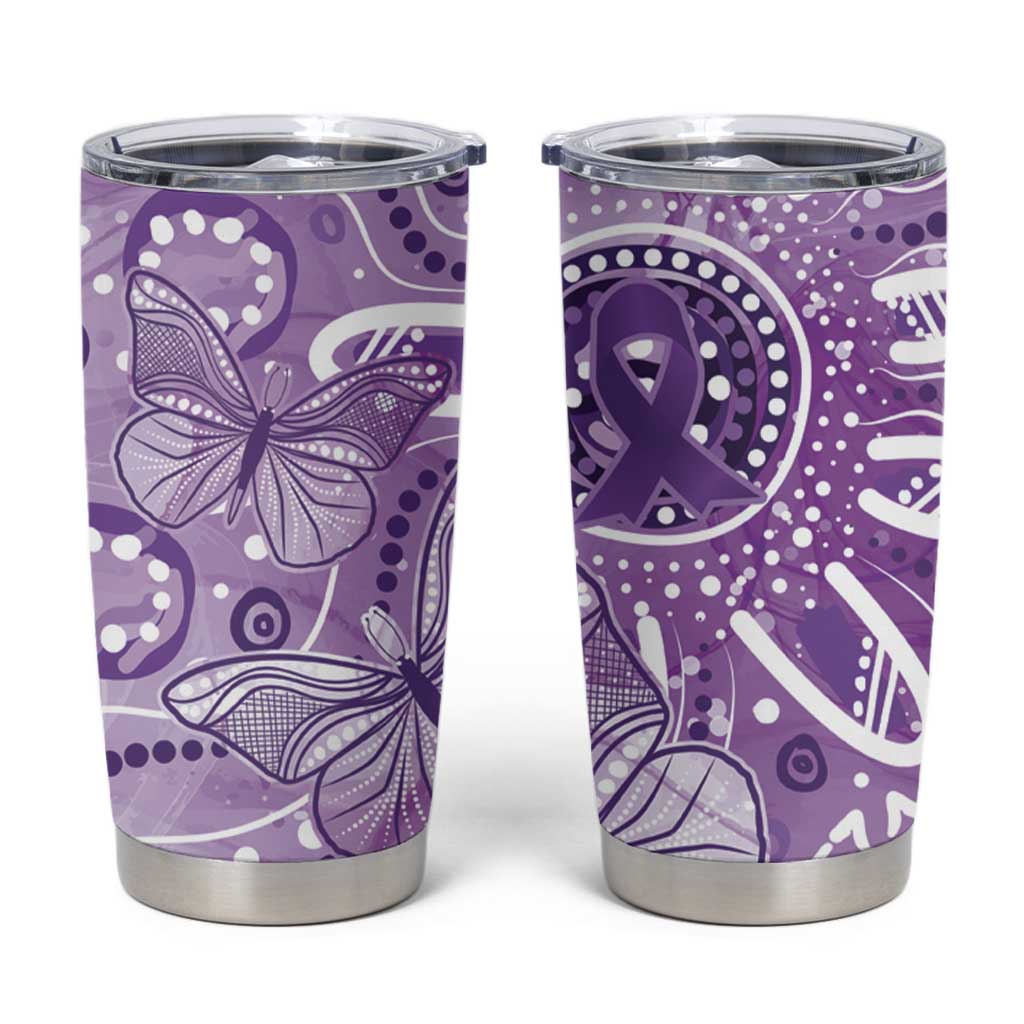 Australia Epilepsy Awareness Indigenous Tumbler Cup Butterfly Aboriginal Art - Aussie Hoodie
