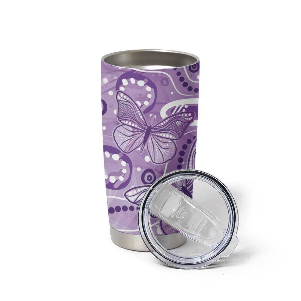 Australia Epilepsy Awareness Indigenous Tumbler Cup Butterfly Aboriginal Art - Aussie Hoodie