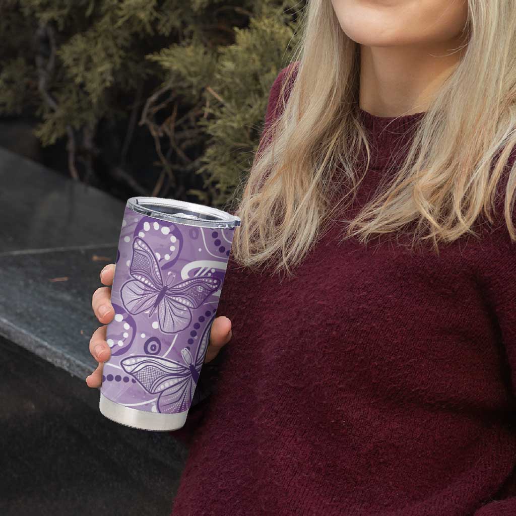 Australia Epilepsy Awareness Indigenous Tumbler Cup Butterfly Aboriginal Art - Aussie Hoodie
