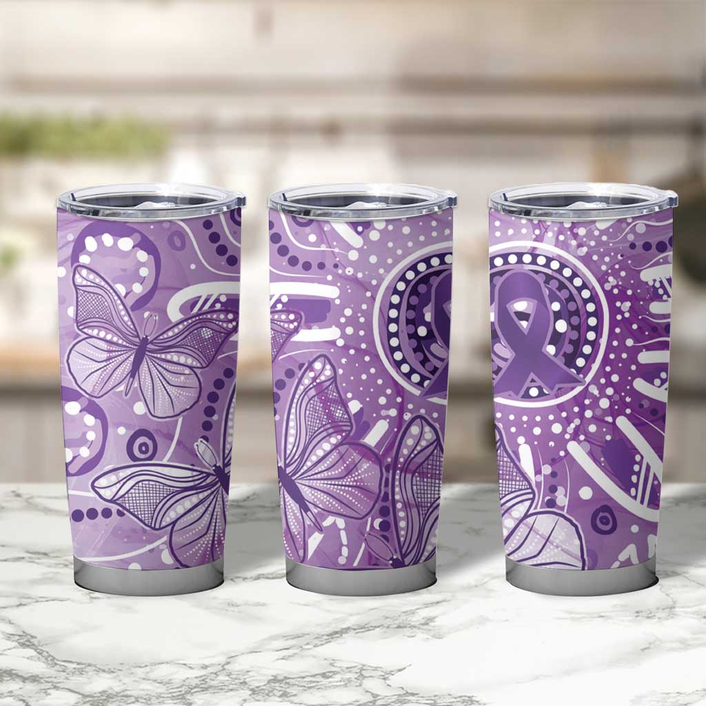 Australia Epilepsy Awareness Indigenous Tumbler Cup Butterfly Aboriginal Art - Aussie Hoodie