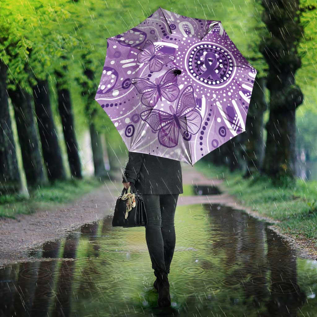 Australia Epilepsy Awareness Indigenous Umbrella Butterfly Aboriginal Art - Aussie Hoodie