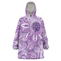 Australia Epilepsy Awareness Indigenous Wearable Blanket Hoodie Butterfly Aboriginal Art - Aussie Hoodie