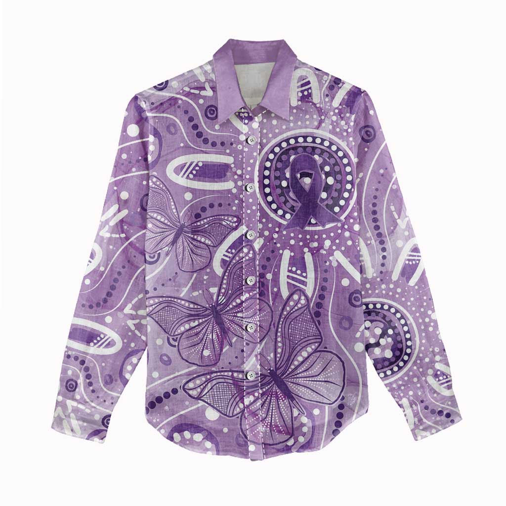 Australia Epilepsy Awareness Indigenous Women Casual Shirt Butterfly Aboriginal Art - Aussie Hoodie