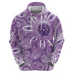 Australia Epilepsy Awareness Indigenous Zip Hoodie Butterfly Aboriginal Art - Aussie Hoodie