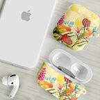 Birds and Floral Aussie Lorikeet AirPods Case Pastel Yellow - Aussie Hoodie