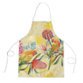 Birds and Floral Aussie Lorikeet Apron Pastel Yellow - Aussie Hoodie