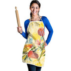 Birds and Floral Aussie Lorikeet Apron Pastel Yellow - Aussie Hoodie