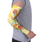 Birds and Floral Aussie Lorikeet Arm Sleeves Pastel Yellow - Aussie Hoodie