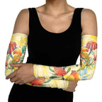 Birds and Floral Aussie Lorikeet Arm Sleeves Pastel Yellow - Aussie Hoodie